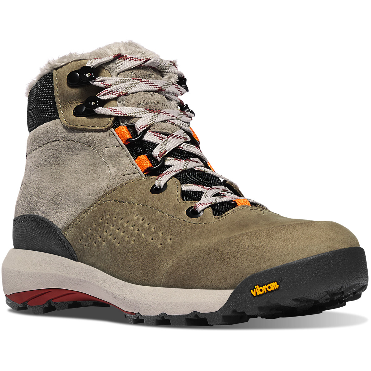 Danner Inquire Mid Insulated - Chaussures Randonnée Vert Olive/Grise - Femme ( France 74063TRQX )